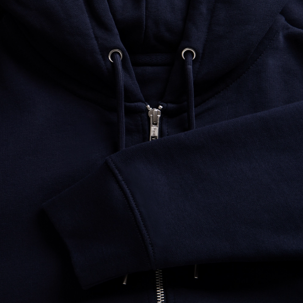 KPJ-06-026-B060x0rck - BREZLING® Kapuzenjacke "The Pretzel That CHEERS Back" - Navy (Unisex) - Stanley/Stella Unisex Bio-Kapuzenjacke CULTIVATOR - Navy