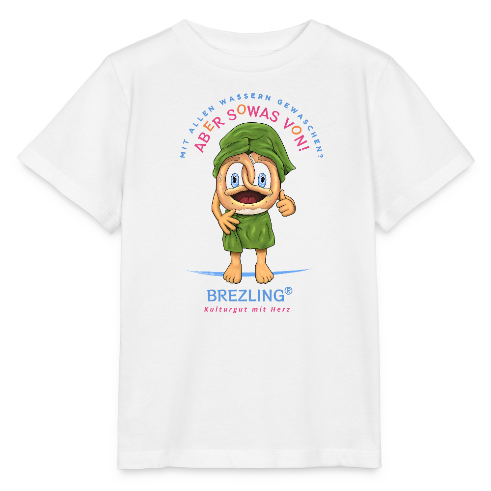 0628 Kindershirt "Mit allen Wassern gewaschen" - Stanley/Stella Kinder T-Shirt MINI CREATOR 2.0 - Weiß