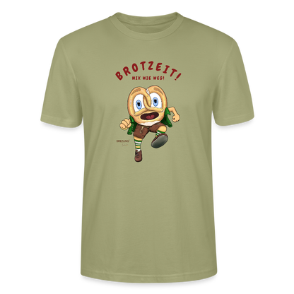 Unisex T-Shirt "Brotzeit! Nix wie weg!" - weiß - Stanley/Stella Unisex T-Shirt CRAFTER - Nebelgrün