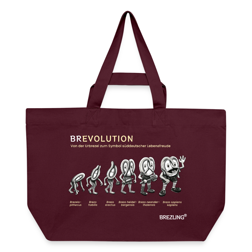 BREVOLUTION - Recycelte Shopping Bag von Stanley/Stella - Burgunderrot