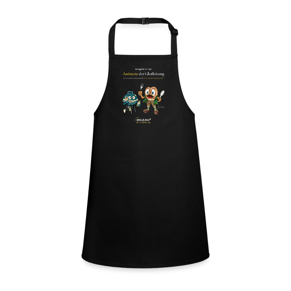 BREZLING® Grill-Ehrenkollektion "Ausgezeichnet: Assistenz der Glutleitung" (Kinderschürze) - black