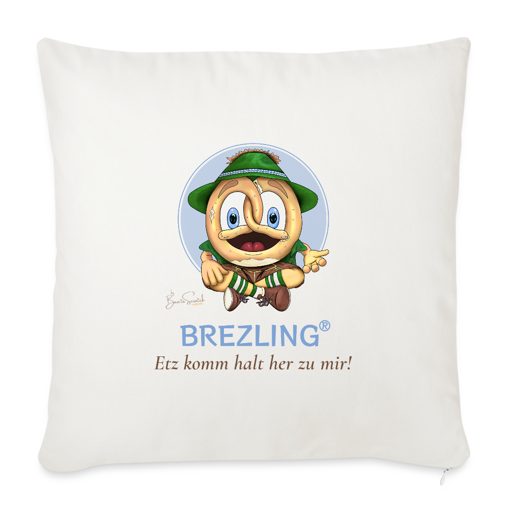 0711 Zierkissen mit Füllung "Etz komm halt her zu mir!" - Naturweiß 