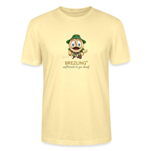 TSE-04-004-B030x0z BREZLING® Damen T-Shirt „Auf'brezelt & gut drauf" – Original Edition Stanley/Stella CRAFTER - Creme