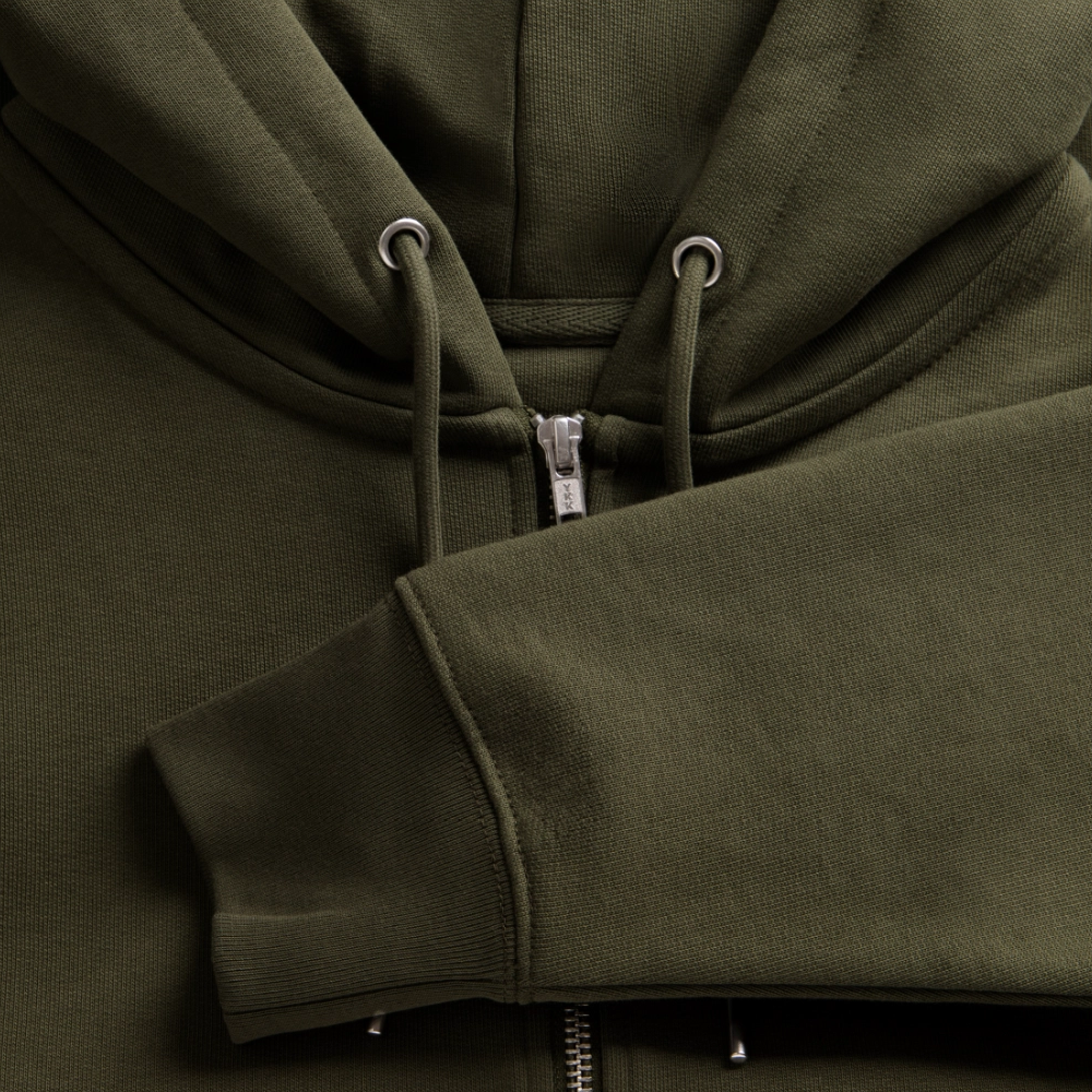 KPJ-08-026-B060x0rck - BREZLING® Kapuzenjacke "The Pretzel That CHEERS Back" - Khaki (Unisex) - Stanley/Stella Unisex Bio-Kapuzenjacke CULTIVATOR - Khaki