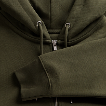 KPJ-08-026-B060x0rck - BREZLING® Kapuzenjacke "The Pretzel That CHEERS Back" - Khaki (Unisex) - Stanley/Stella Unisex Bio-Kapuzenjacke CULTIVATOR - Khaki