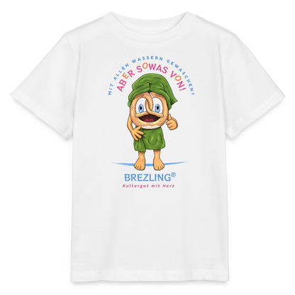 0628 Kindershirt "Mit allen Wassern gewaschen" - Stanley/Stella Kinder T-Shirt MINI CREATOR 2.0 - Weiß