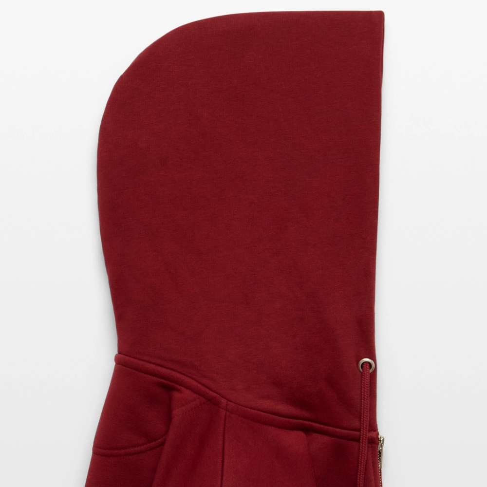 KPJ-05-026-B060x0rck - BREZLING® Kapuzenjacke "The Pretzel That CHEERS Back" - Bordeaux (Unisex) - Stanley/Stella Unisex Bio-Kapuzenjacke CULTIVATOR - Burgunderrot
