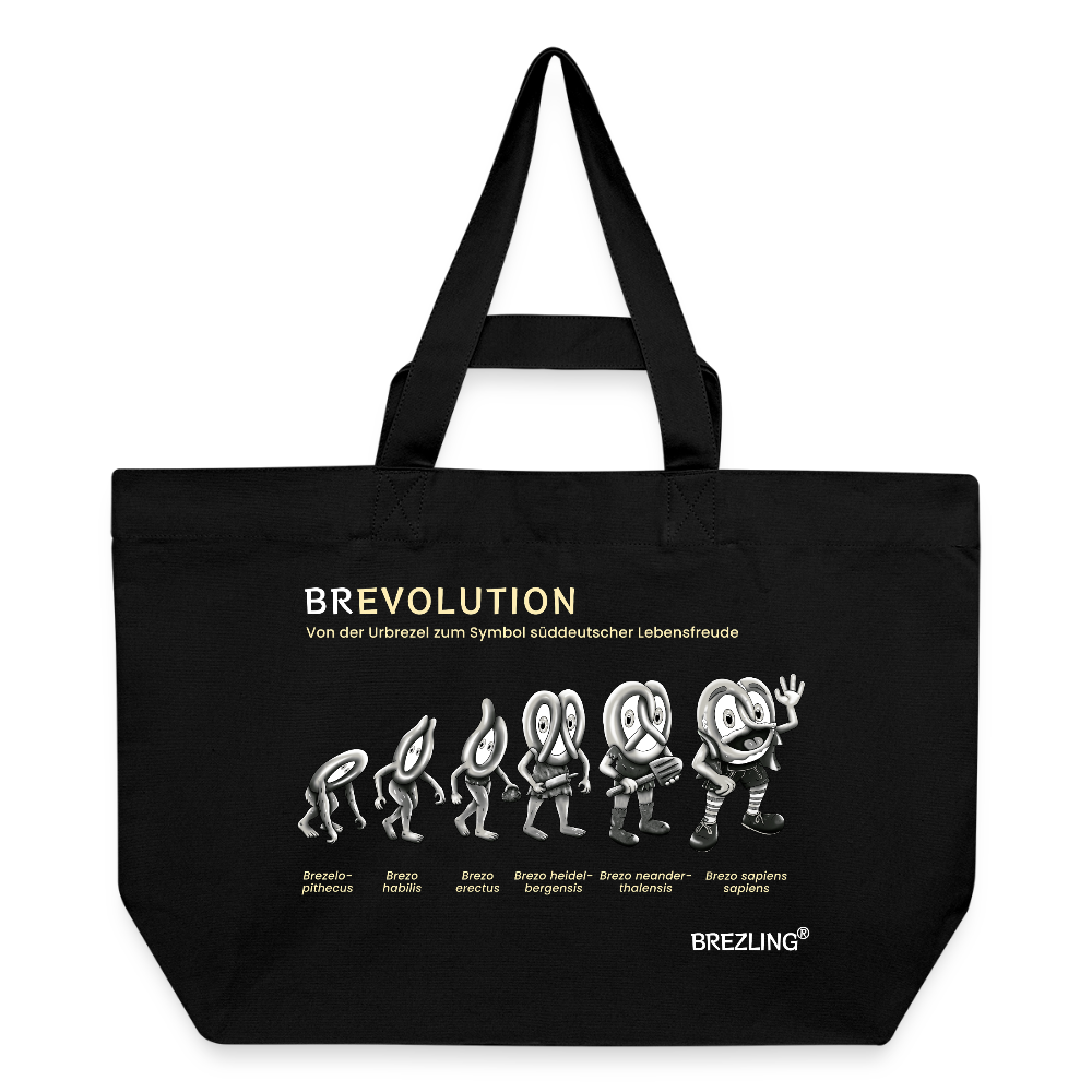 BREVOLUTION - Recycelte Shopping Bag von Stanley/Stella - Schwarz