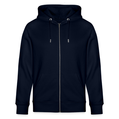 KPJ-06-026-B060x0rck - BREZLING® Kapuzenjacke "The Pretzel That CHEERS Back" - Navy (Unisex) - Stanley/Stella Unisex Bio-Kapuzenjacke CULTIVATOR - Navy