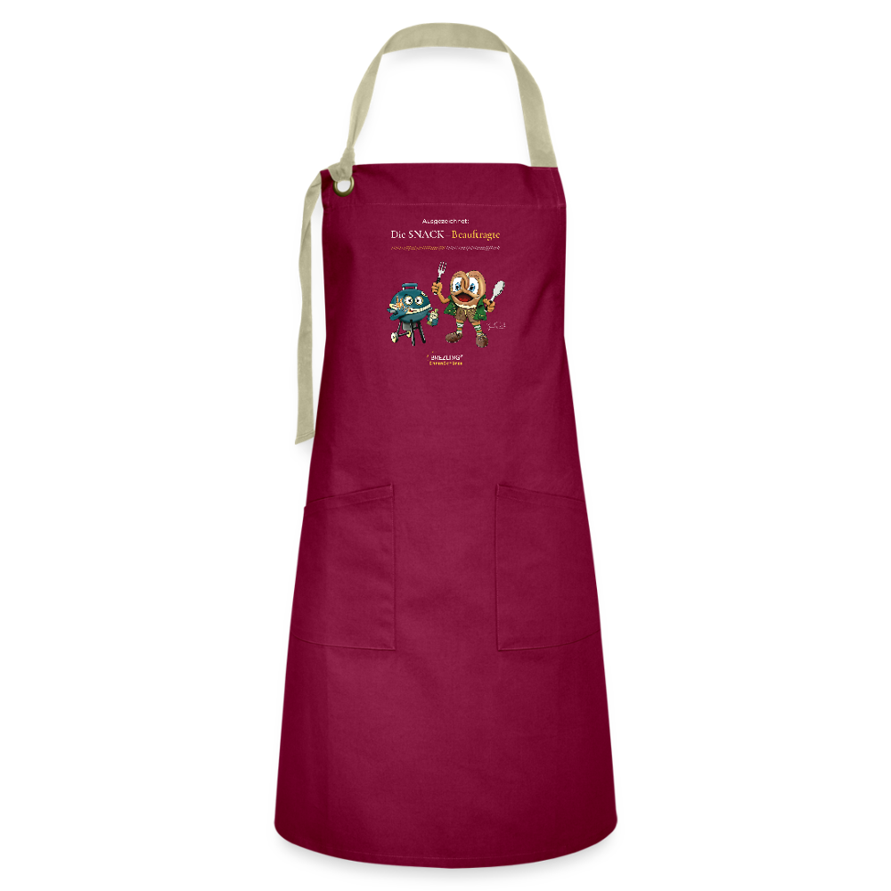 BREZLING® Grill-Ehrenkollektion "Ausgezeichnet: Die SNACK-Beauftragte" - burgundy / desert sand
