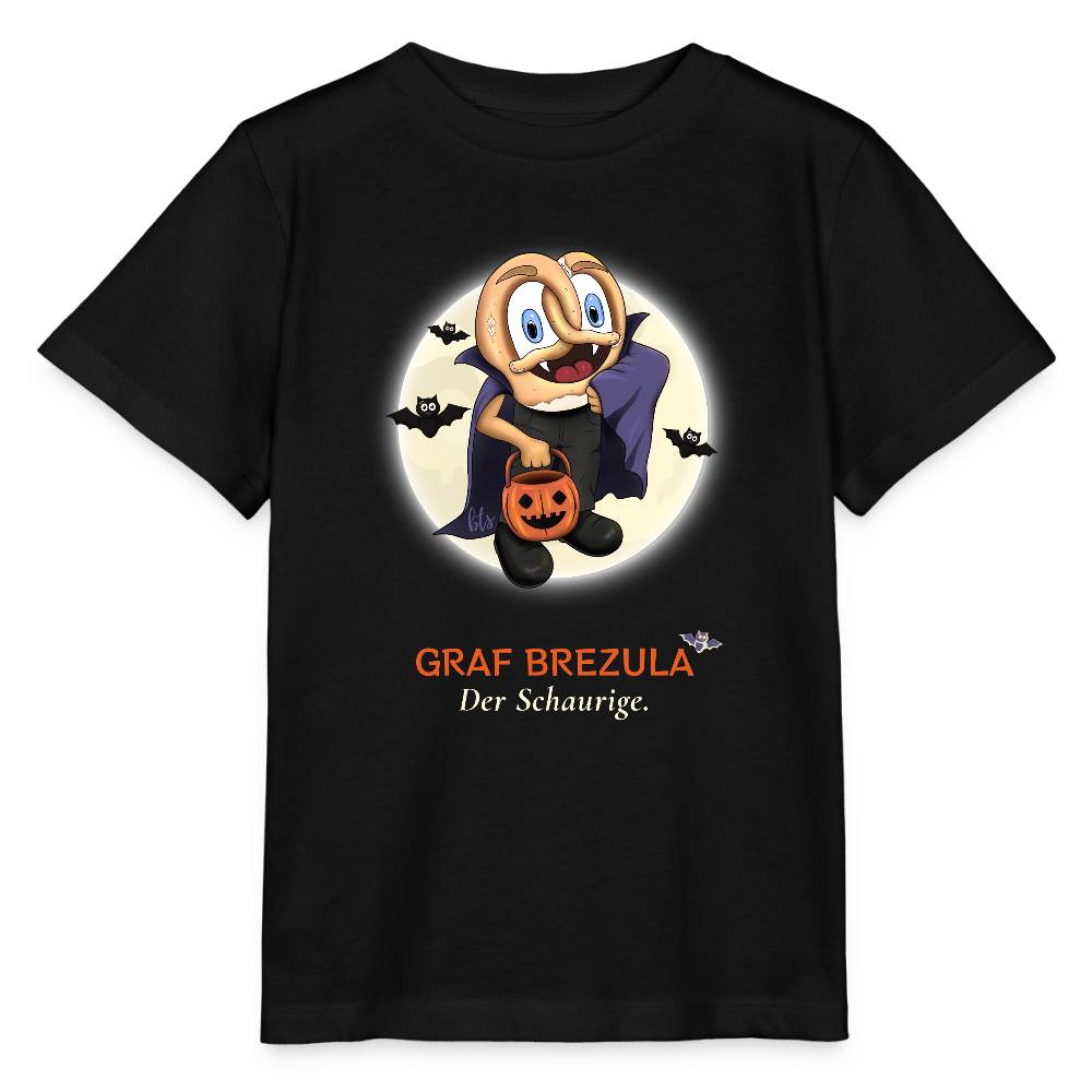 TSK-01-037-B051X15z BREZLING® Halloween Kindershirt "GRAF BREZULA Der Schaurige" - schwarz Stanley/Stella Kinder T-Shirt MINI CREATOR 2.0 - Schwarz
