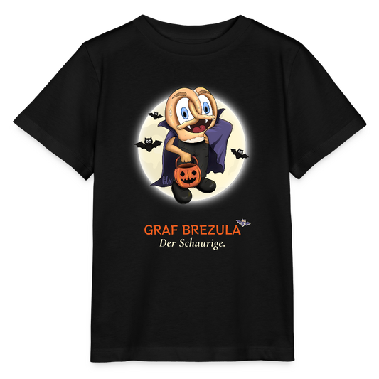 TSK-01-037-B051X15z BREZLING® Halloween Kindershirt "GRAF BREZULA Der Schaurige" - schwarz Stanley/Stella Kinder T-Shirt MINI CREATOR 2.0 - Schwarz