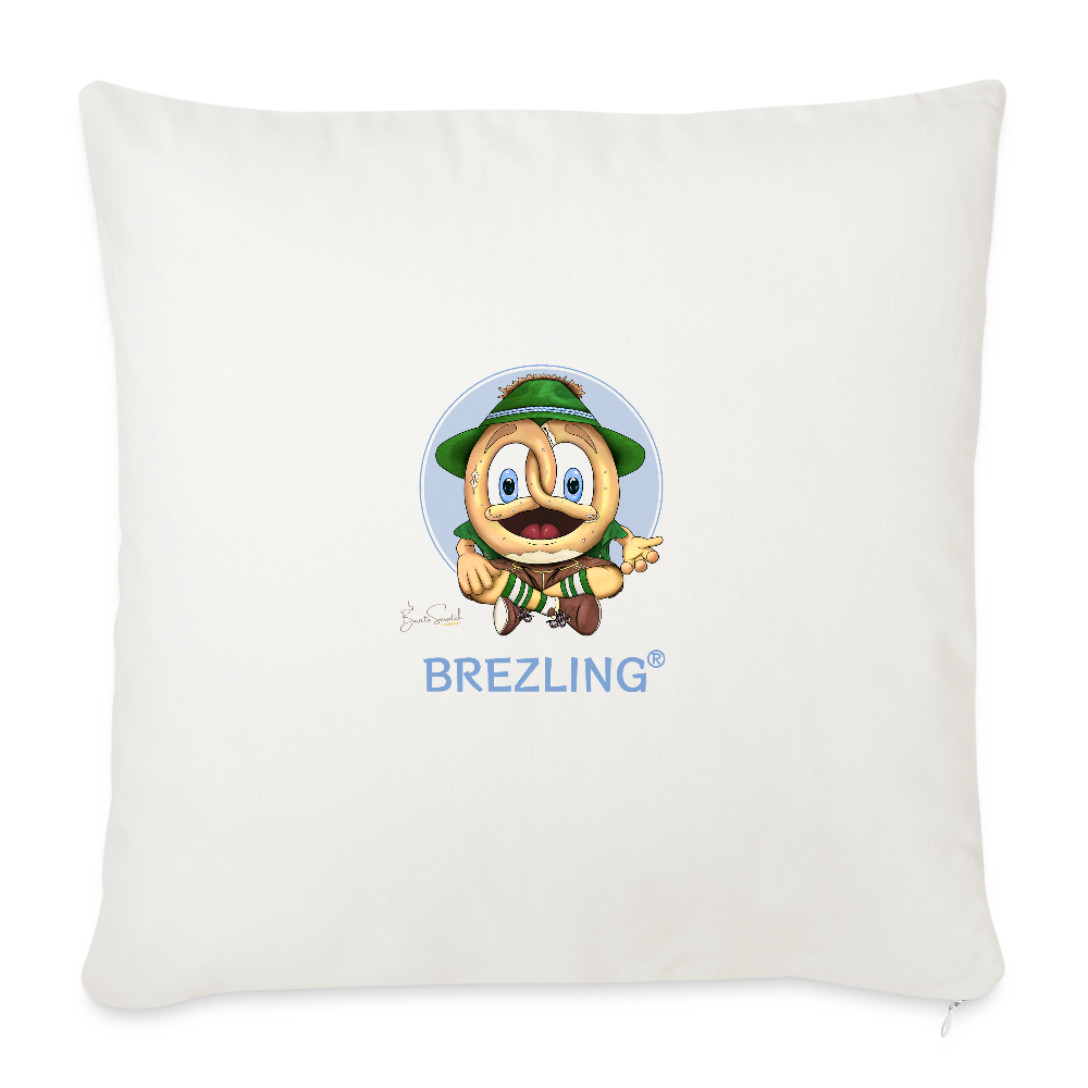0711 Zierkissen mit Füllung - Classic (kleines Emblem) - Naturweiß 
