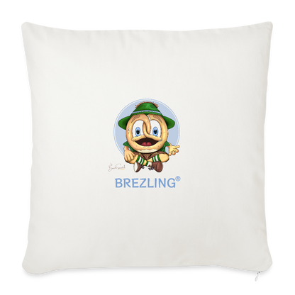 0711 Zierkissen mit Füllung - Classic (kleines Emblem) - Naturweiß 