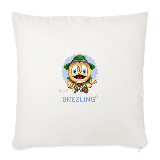 0711 Zierkissen mit Füllung - Classic (kleines Emblem) - Naturweiß 