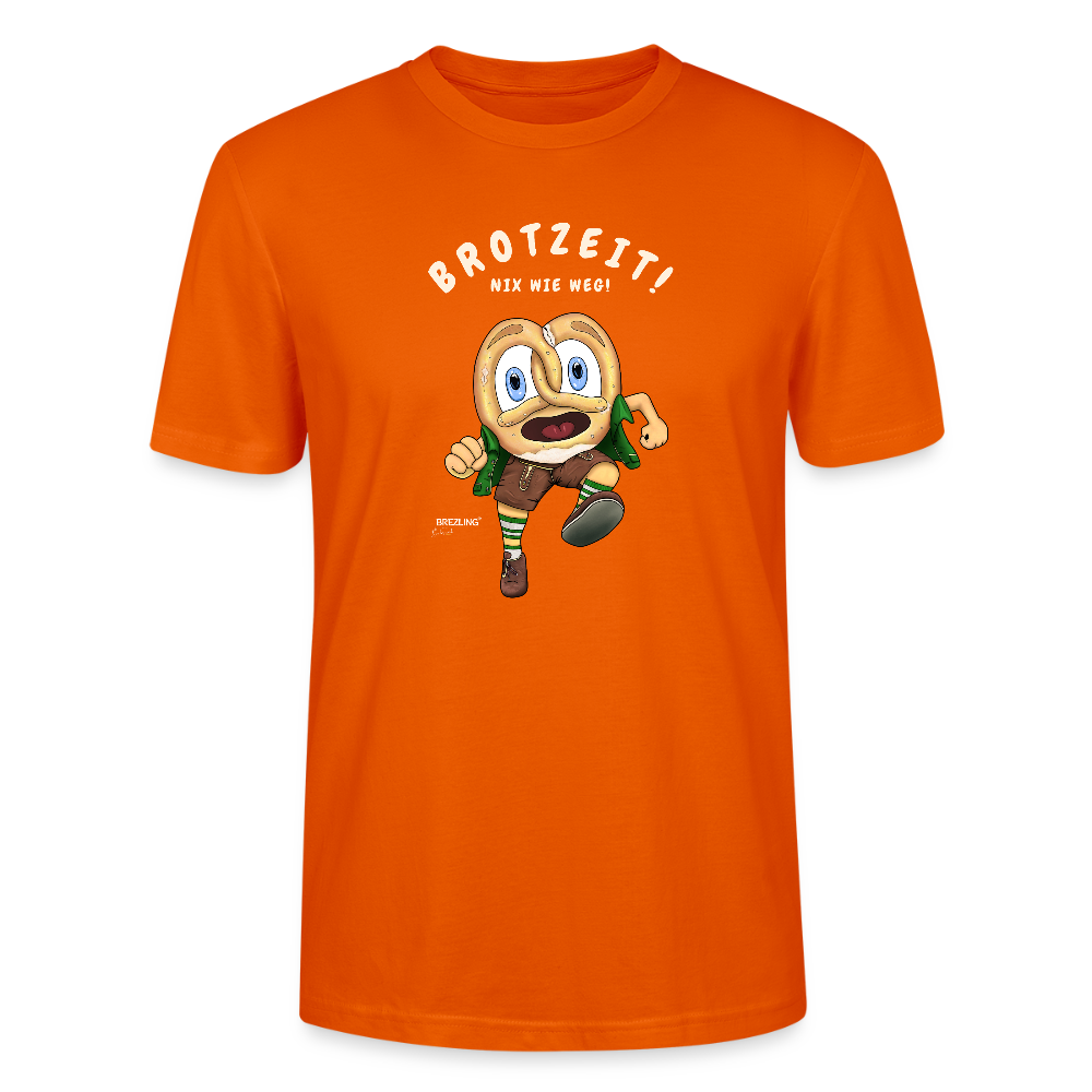 Unisex T-Shirt "Brotzeit! Nix wie weg!" - rot - Stanley/Stella Unisex T-Shirt CRAFTER - Tieforange