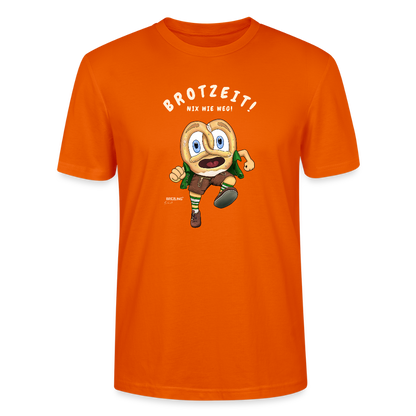 Unisex T-Shirt "Brotzeit! Nix wie weg!" - rot - Stanley/Stella Unisex T-Shirt CRAFTER - Tieforange