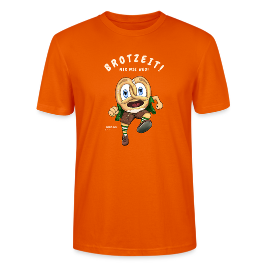 Unisex T-Shirt "Brotzeit! Nix wie weg!" - rot - Stanley/Stella Unisex T-Shirt CRAFTER - Tieforange