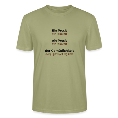 TSE-03-025-B060x0rck  -  BREZLING® Oktoberfest-Edition T-Shirt "Ein Prosit" - nebelgrün - Unisex Stanley/Stella T-Shirt CRAFTER - Nebelgrün