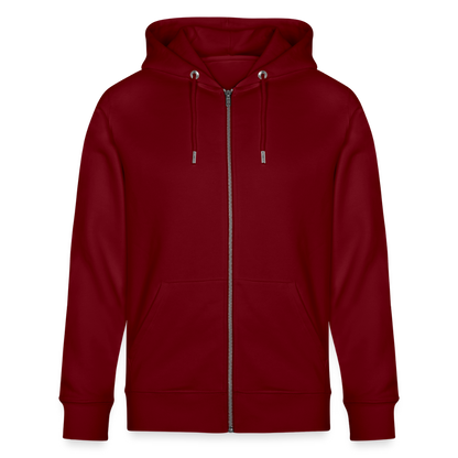 KPJ-05-026-B060x0rck - BREZLING® Kapuzenjacke "The Pretzel That CHEERS Back" - Bordeaux (Unisex) - Stanley/Stella Unisex Bio-Kapuzenjacke CULTIVATOR - Burgunderrot