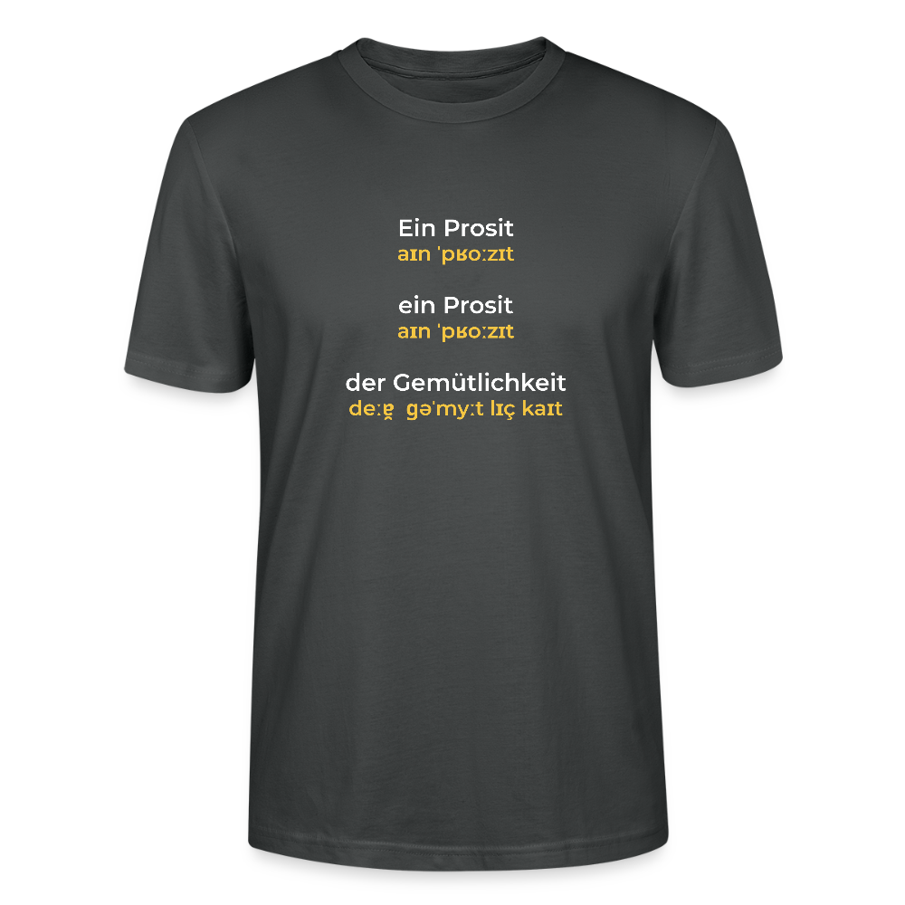 TSE-02-025-B060x0rck  BREZLING® Oktoberfest-Edition T-Shirt "Ein Prosit" - Anthrazit - Stanley/Stella Unisex T-Shirt CRAFTER Neu - Anthrazit