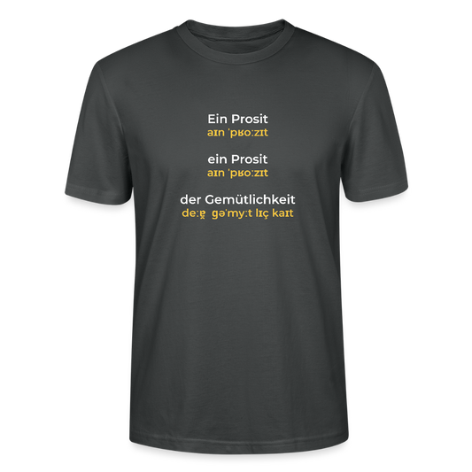 TSE-02-025-B060x0rck  BREZLING® Oktoberfest-Edition T-Shirt "Ein Prosit" - Anthrazit - Stanley/Stella Unisex T-Shirt CRAFTER Neu - Anthrazit