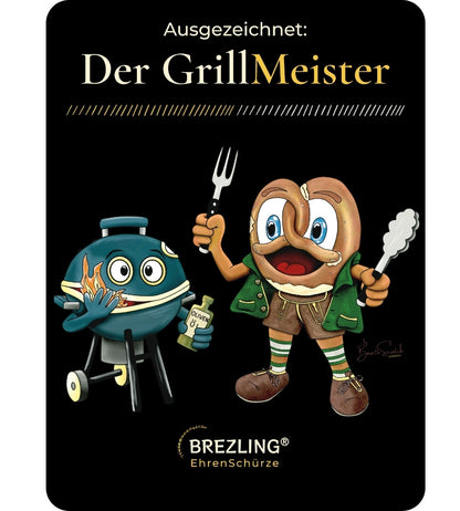 Ehren-Grillschürze für Erwachsene: "Ausgezeichnet: Der Grillmeister"