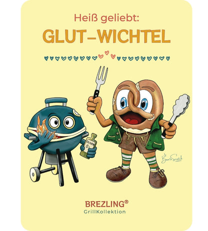 Baby-Strampler aus der Grillkollektion: "Heiß geliebt: GLUT-WICHTEL"