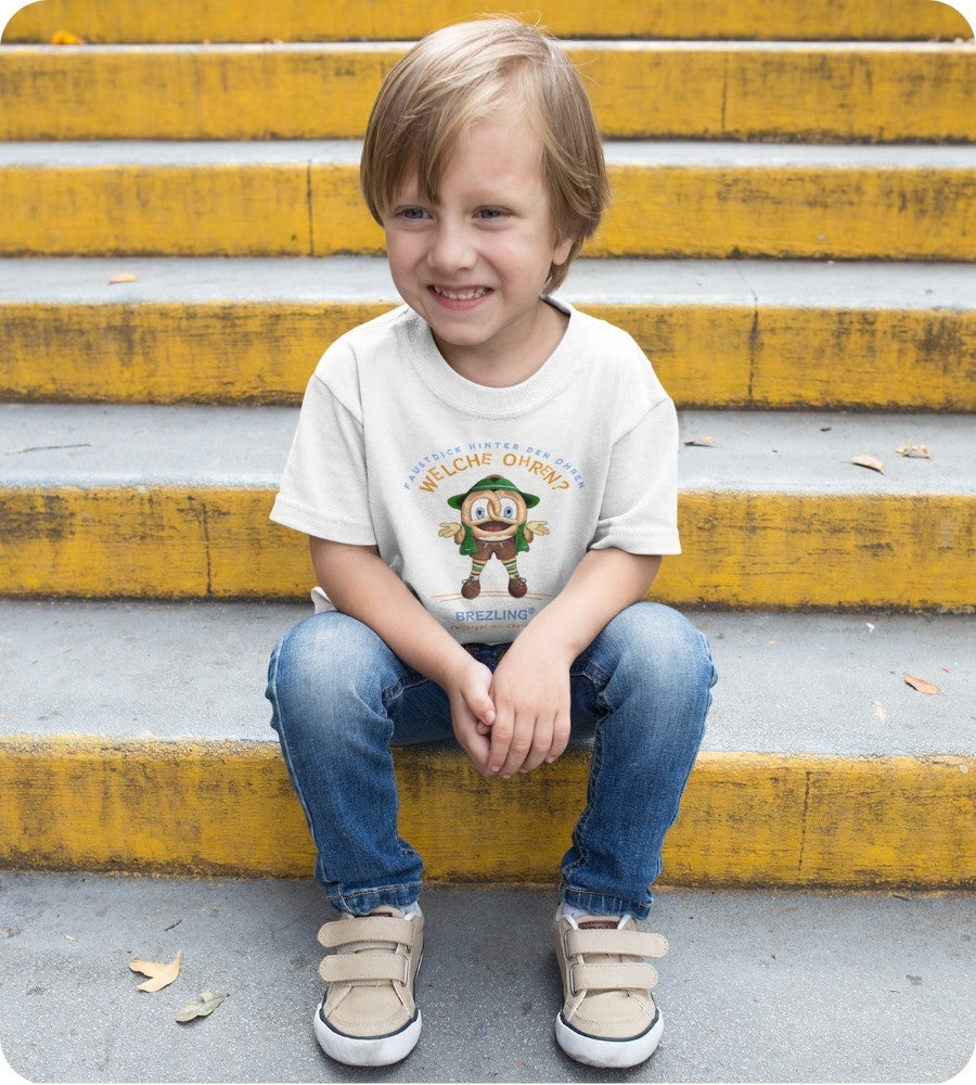 Kinder T-Shirt – „Faustdick hinter den Ohren. Welche Ohren?“