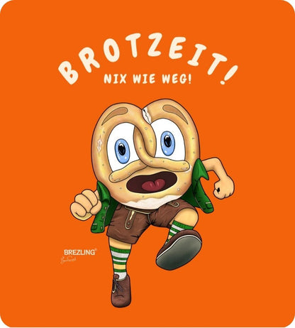 T-Shirt "Brotzeit! Nix wie weg!" - rot, orange (unisex)