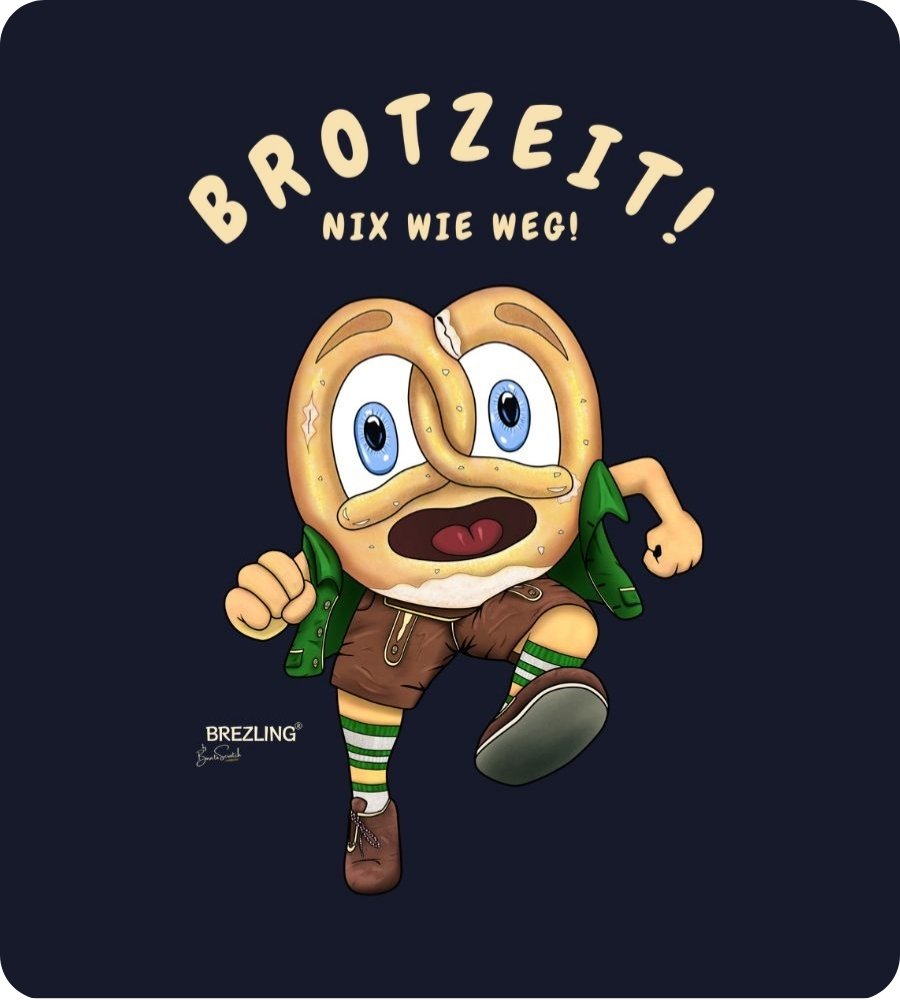 T-Shirt "Brotzeit! Nix wie weg!" - dunkle Edition (unisex)