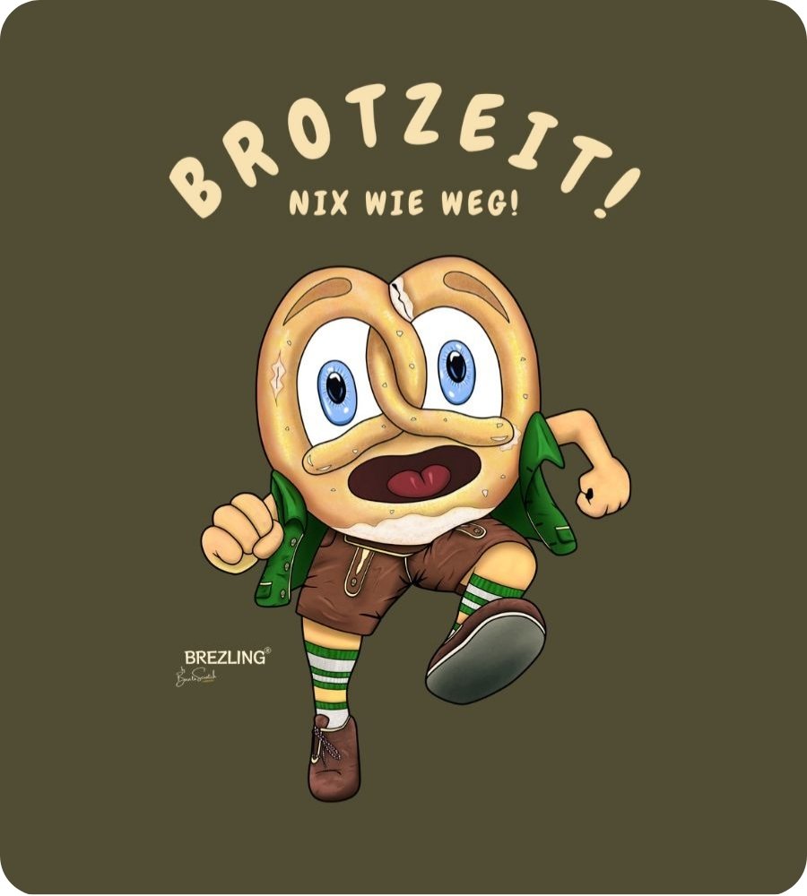 T-Shirt "Brotzeit! Nix wie weg!" - dunkle Edition (unisex)