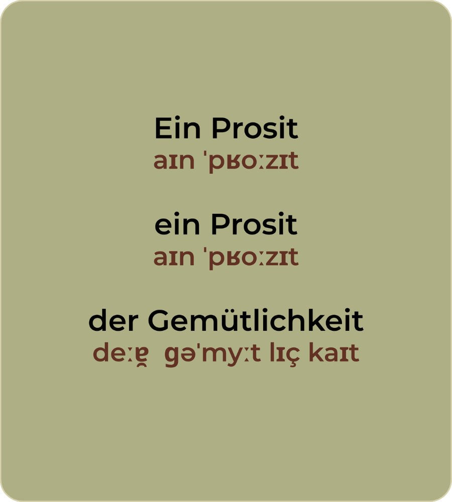 T-Shirt "Ein Prosit " - nebelgrün (unisex)