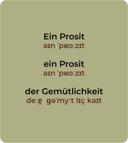T-Shirt "Ein Prosit " - nebelgrün (unisex)