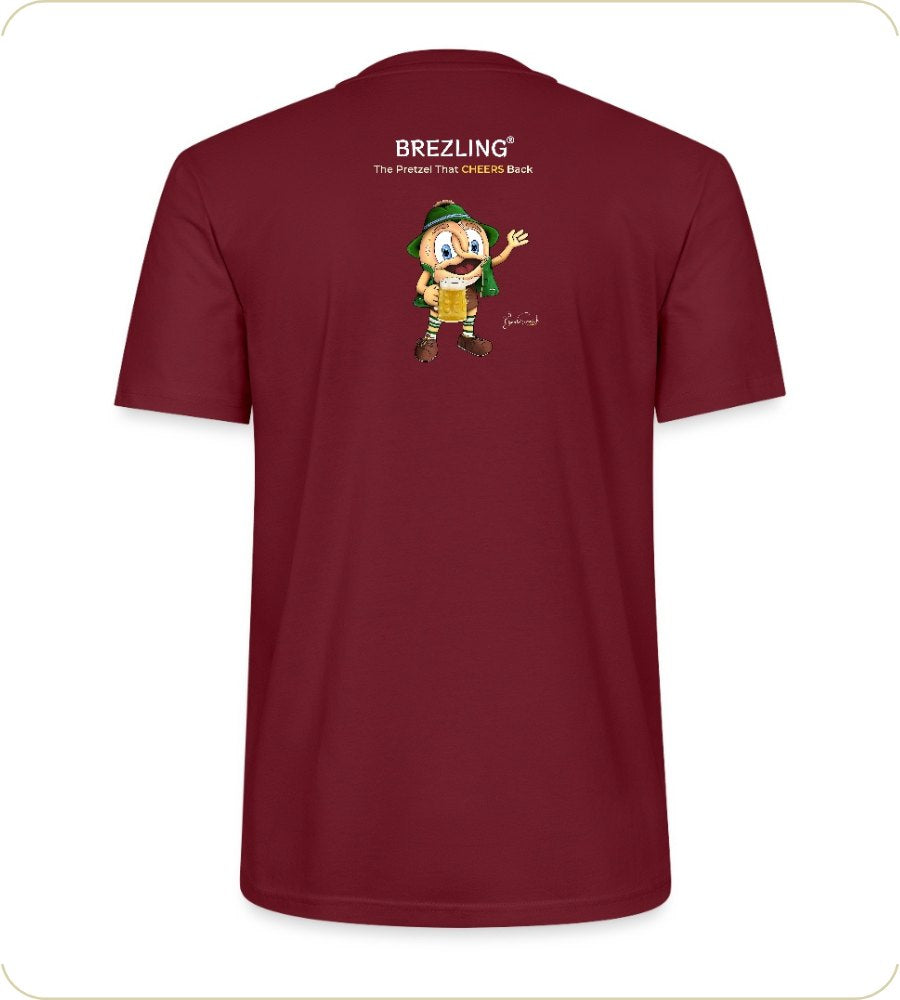 T-Shirt "Ein Prosit der Gemütlichkeit" mit internationaler Lautschrift - bordeaux