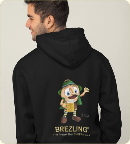 Volksfest-Kapuzenjacke "The Pretzel That CHEERS Back" - schwarz (unisex)
