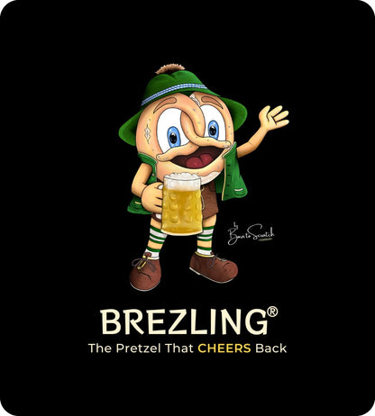 Volksfest-Kapuzenjacke "The Pretzel That CHEERS Back" - schwarz (unisex)