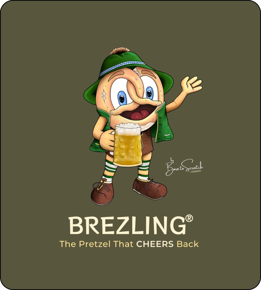 Volksfest-Kapuzenjacke "The Pretzel That CHEERS Back" - khaki (unisex)