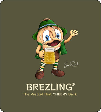 Volksfest-Kapuzenjacke "The Pretzel That CHEERS Back" - khaki (unisex)