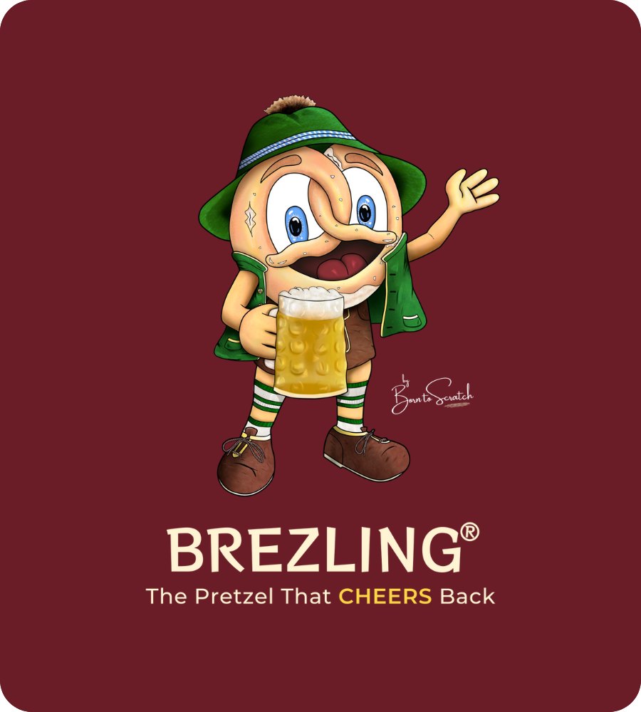 Volksfest-Kapuzenjacke "The Pretzel That CHEERS Back" - Bordeaux (unisex)