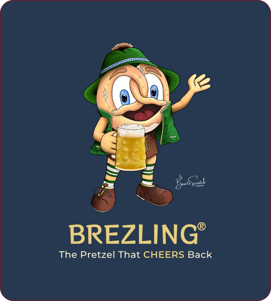 Volksfest-Kapuzenjacke "The Pretzel That CHEERS Back" - dunkelblau (unisex)