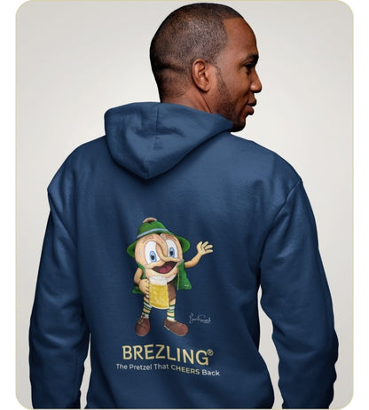 Volksfest-Kapuzenjacke "The Pretzel That CHEERS Back" - dunkelblau (unisex)