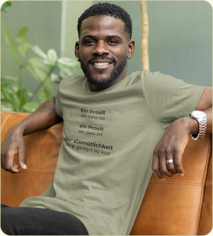 T-Shirt "Ein Prosit " - nebelgrün (unisex)