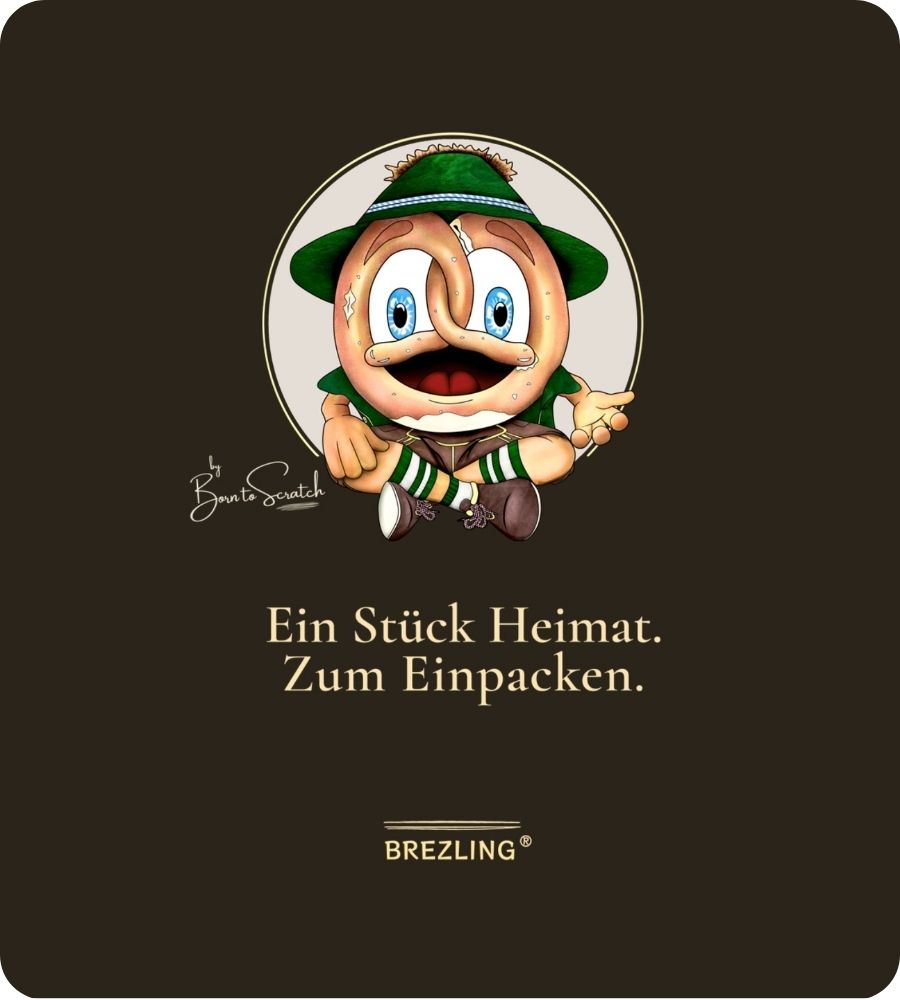 BREZLING® große Stofftasche "Ein Stück Heimat. Zum Einpacken" - Dunkelblau & Schwarz