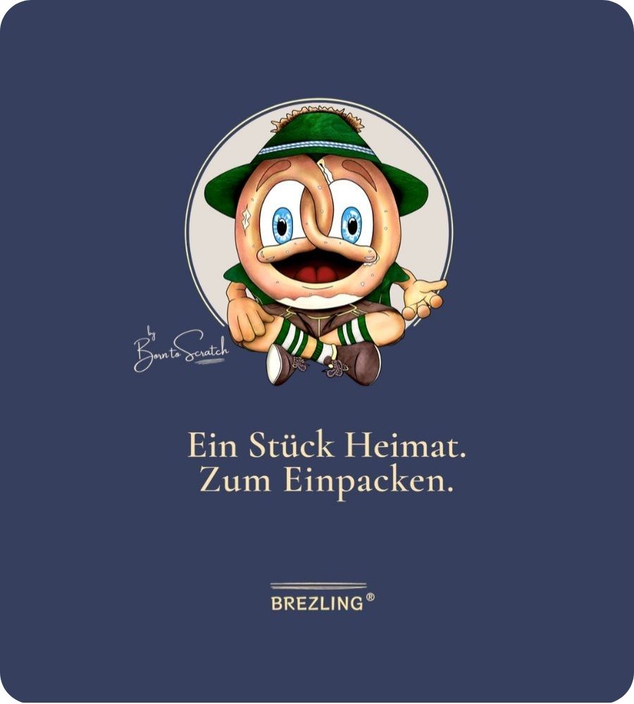 BREZLING® große Stofftasche "Ein Stück Heimat. Zum Einpacken" - Dunkelblau & Schwarz